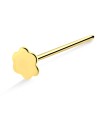 Flower Flat Shaped Silver Straight Nose Stud NSKA-08